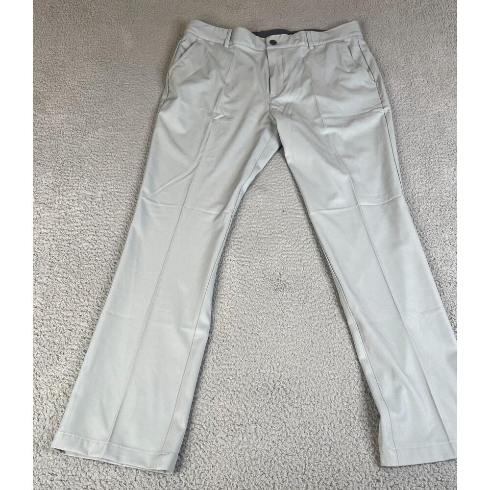 Druids Golf Trousers Mens 38 x32 Grey Stretch Pants Tapered Leg